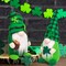 2 Pack Gnomes Plush Lucky Green Shamrock Home Table Decor Ornaments for Irish Saint Patrick's Day
